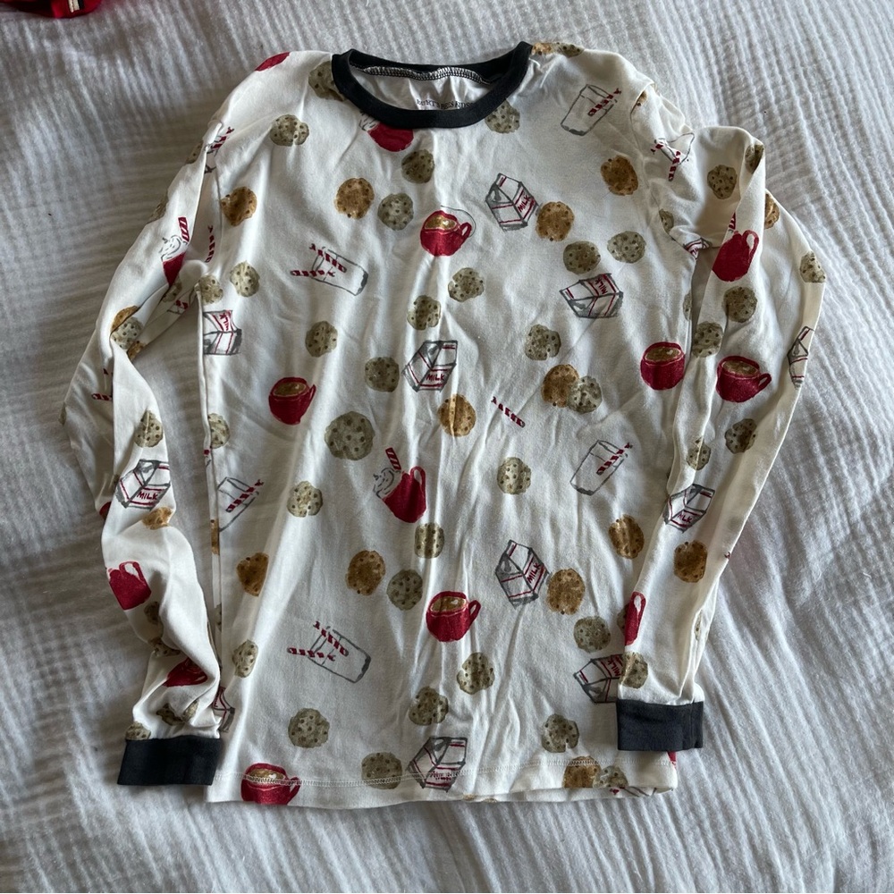 • Burt’s Bees Cozy Kids Pajamas with Milk and Cookies Print size 14 • - Picture 2 of 3